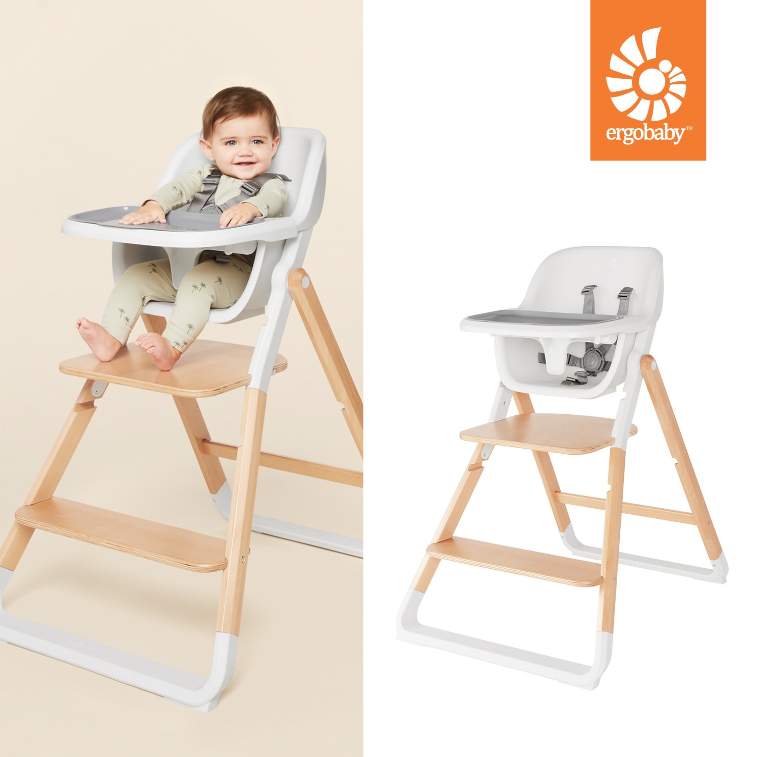 [에르고베이비] 이볼브 2in1 하이체어_내추럴우드 469,000원