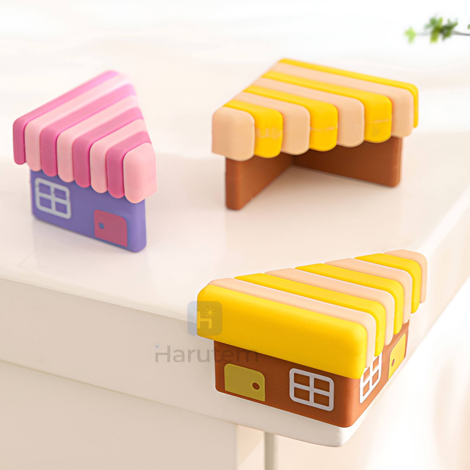 하루템 귀여운 집모양 코너보호캡 실리콘 모서리보호대 충격방지 쿠션 가드, 2개 9,890원