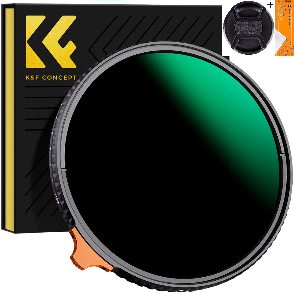 K&F Concept 72mm NANO-X ND3-ND1000 가변 ND 필터 /렌즈크리너융 /캡포함/ 8K AGC Glass Fader ND3-1000 Filter + Cap 105,900원