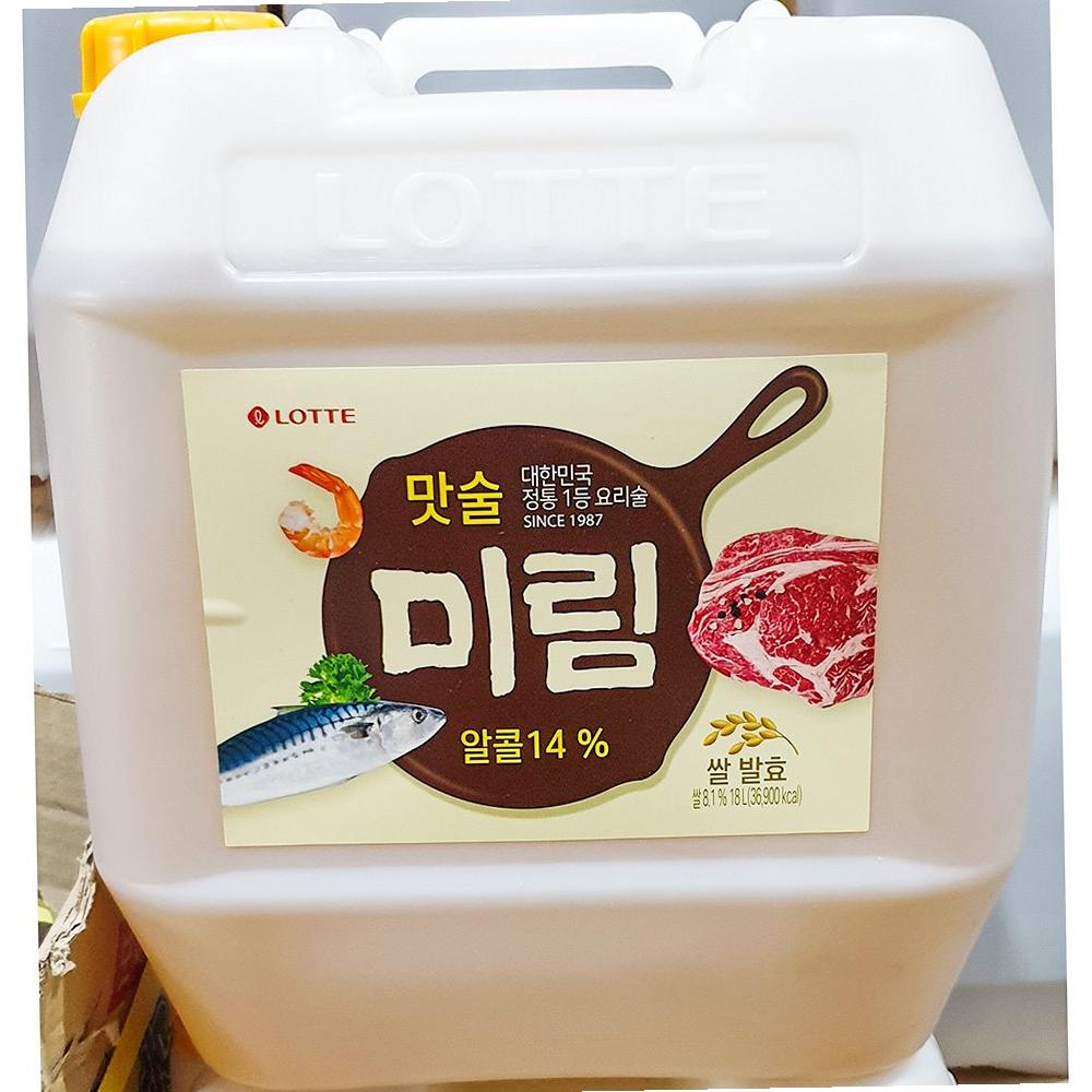 롯데칠성 미림 18L 업소용 조미 요리 청주 술 대용량 한식 감미 98,440원