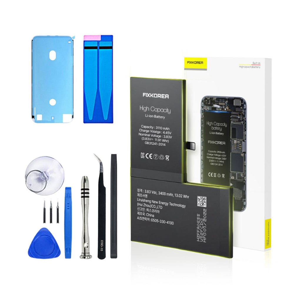 픽스코리아 아이폰배터리 정품 표준용량 대용량 배터리교체 자가교체 자가수리 KC인증 기본공구 포함 15,500원