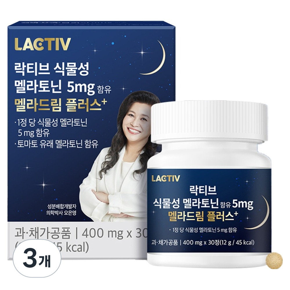 락티브 식물성 멜라토닌 5mg 함유 멜라드림 플러스, 30정, 3개 65,250원