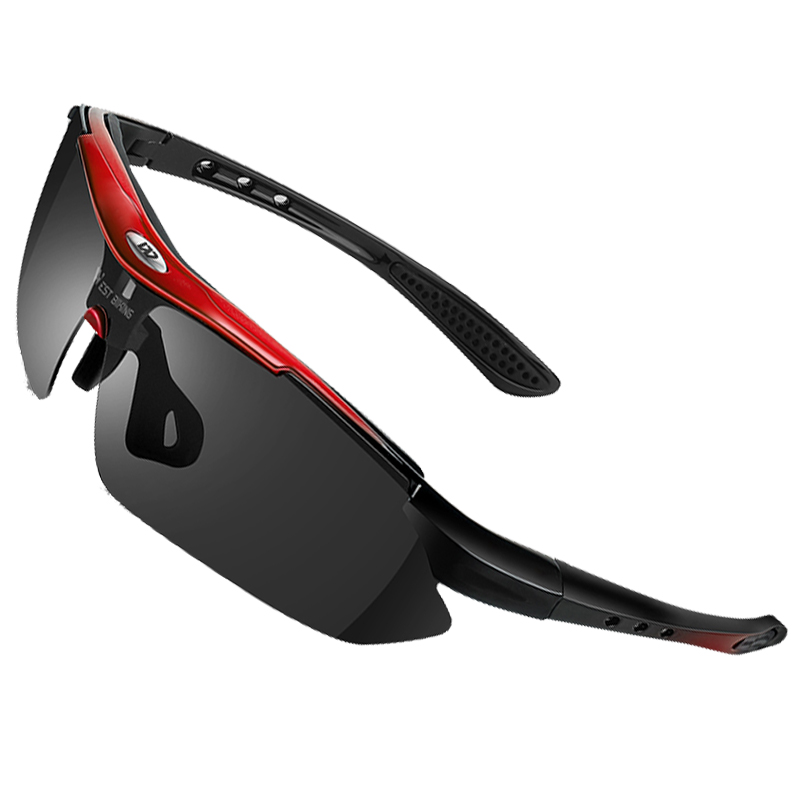 시그니처베이지 스포츠 자전거 편광 고글 선글라스 YPZ128, 레드 블랙, 1개 9,900원