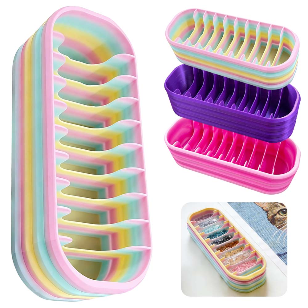 루베이 대용량 다이아 보관함 분리 수납 공간 절약 공예비즈/네일파츠/핸드메이드/보석십자수, 핑크 그러데이션, 1개 12,900원