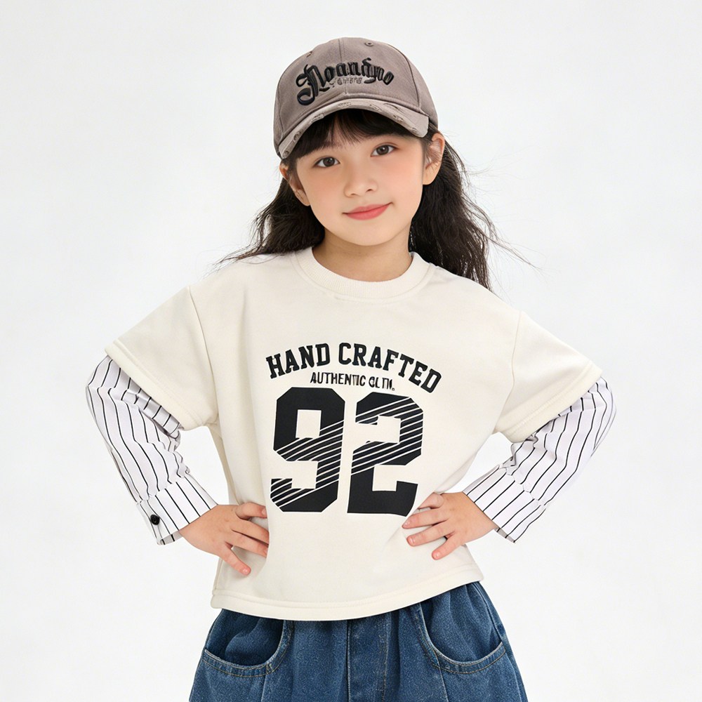 투에그 아동용 레이어드 맴투맨 티셔츠 25,500원