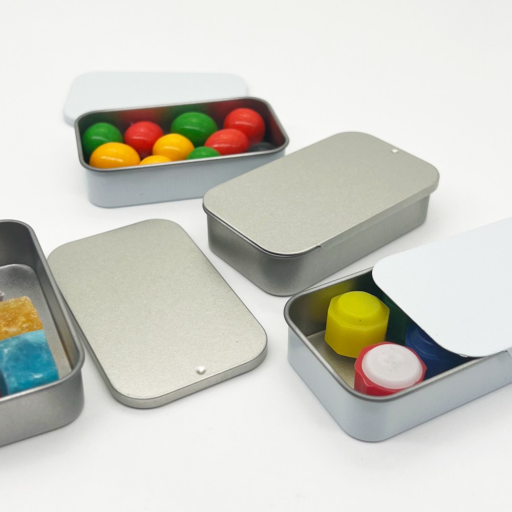 SL74 슬라이더 틴케이스 소 화영제관 소품 영양제 보관함 철제 깡통, 30개, 은색 26,640원