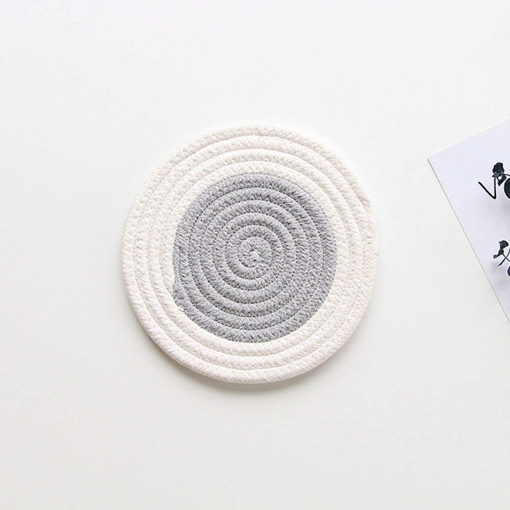 엘리펀트 면실 손짜임 냄비 받침 18cm 4개 1세트, 2개, 화이트in그레이 16,900원