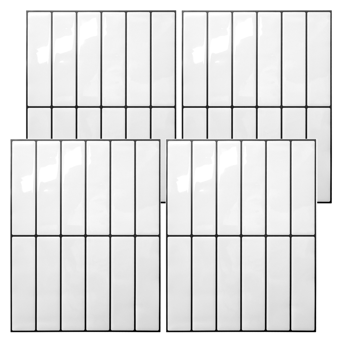 MODUEZ 타일 시트지 3d 접착식 인테리어 4p, 솔리드 모노화이트 21,900원