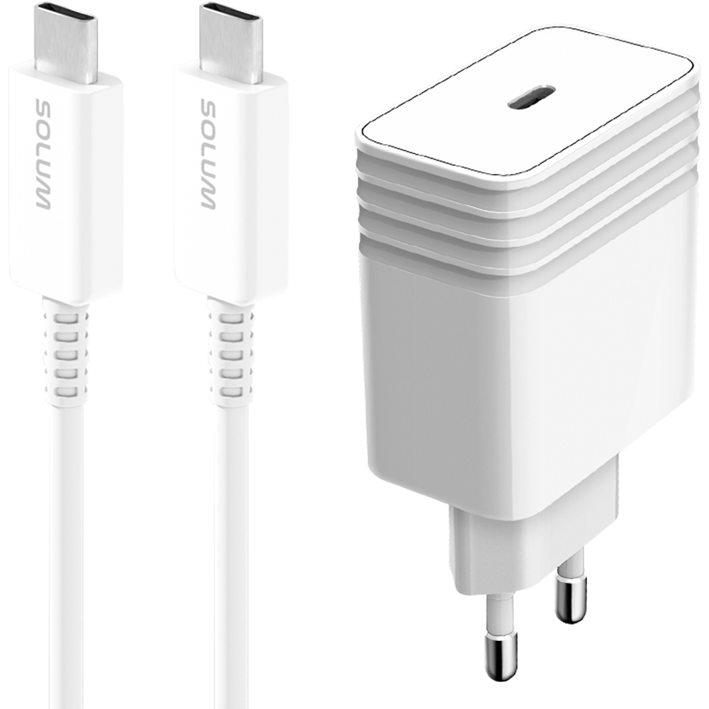 솔루엠 65W C타입 초고속 PD 충전기 GaN PPS C to C 1m 케이블 세트, 화이트, 1세트 37,300원