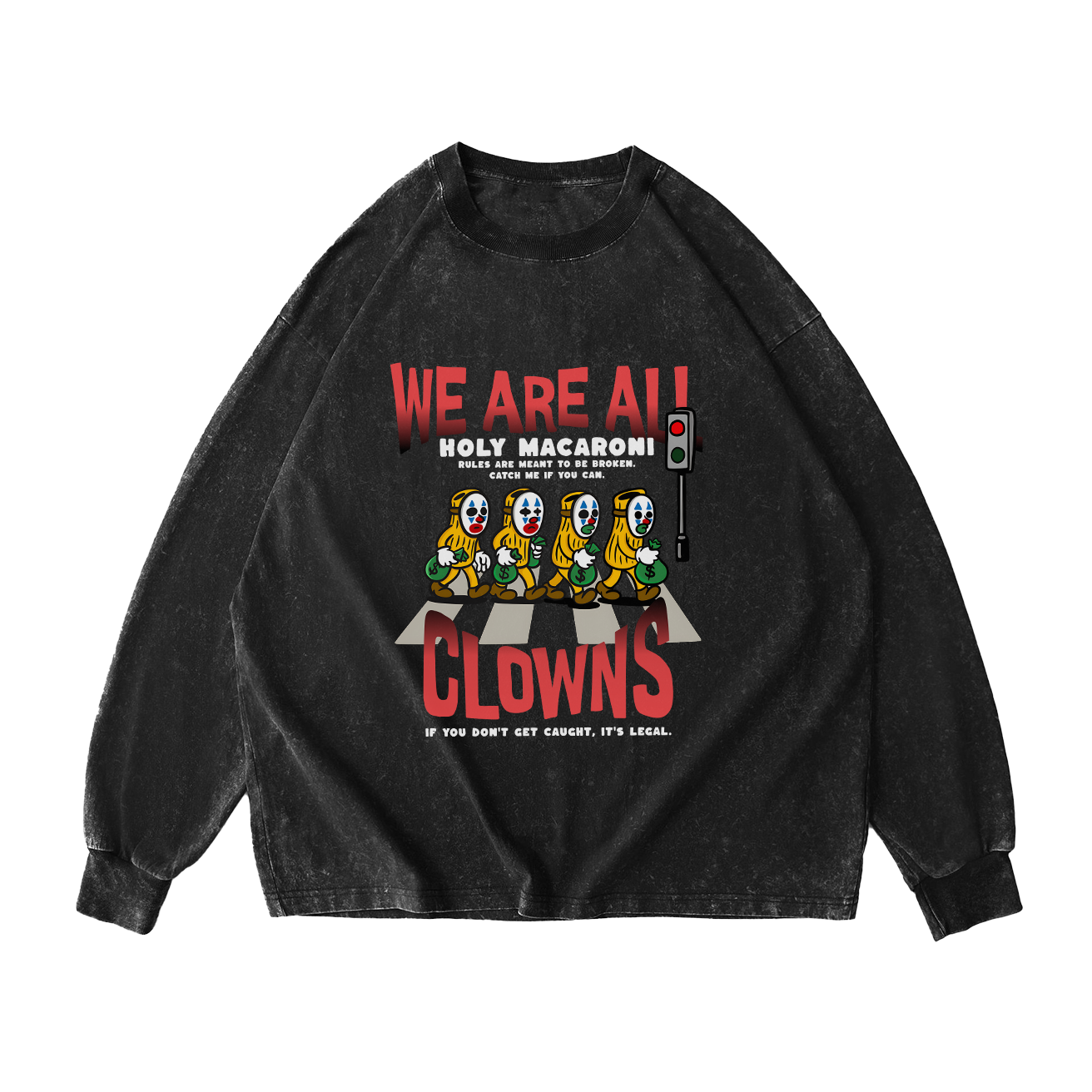 홀리마카로니 남녀공용 clowns 피그먼트 오버핏 프린팅 빅사이즈 티셔츠 35,900원