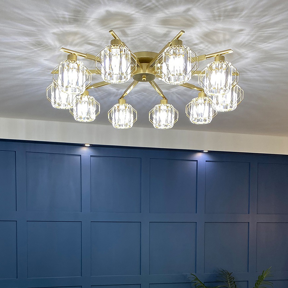 리스코 10등 직부등 거실 인테리어 조명, 골드 611,500원