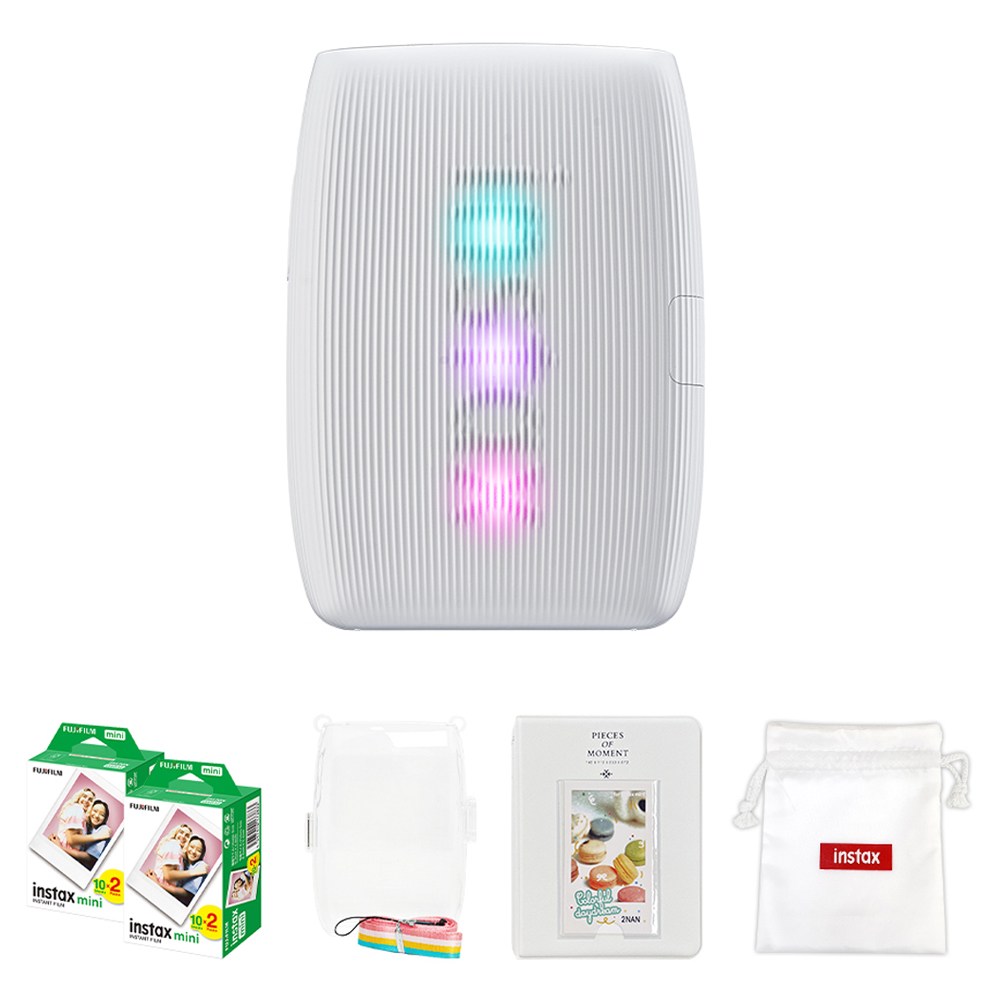 인스탁스 미니링크3 포토프린터 클레이화이트 + 투명케이스 + 필름 40p + 마카롱2단앨범 + 로고파우치 377,100원