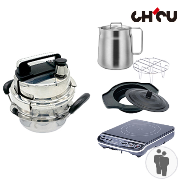 치치쿠쿠 IH 인덕션&가스 1~2인 원터치 압력솥 [A_2세트] 1.2L 소형 미니 가정용 스텐 솥밥 돌솥, 단품, 1개, 1.2L 169,000원