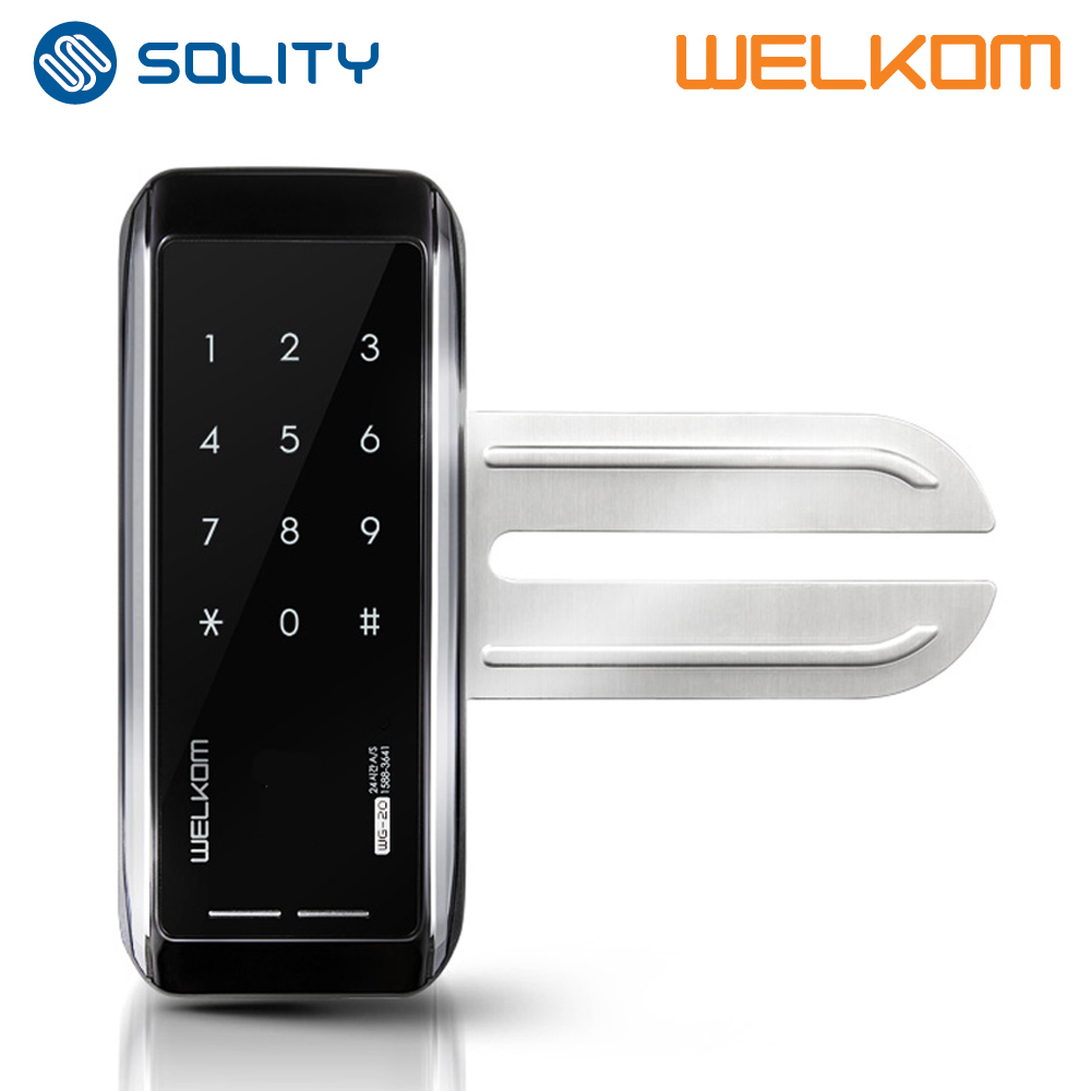 [무료설치] 솔리티 웰콤 WG-10N 단문형 번호키전용 강화유리문용 좌우수문인식(키패드자동전환) 상시문열림기능 차임벨기능 생활방수 상가 빌라 업소 매장 현관문 디지털도어락 도어록, 웰콤 WG-10N 단문형/방문설치 106,000원