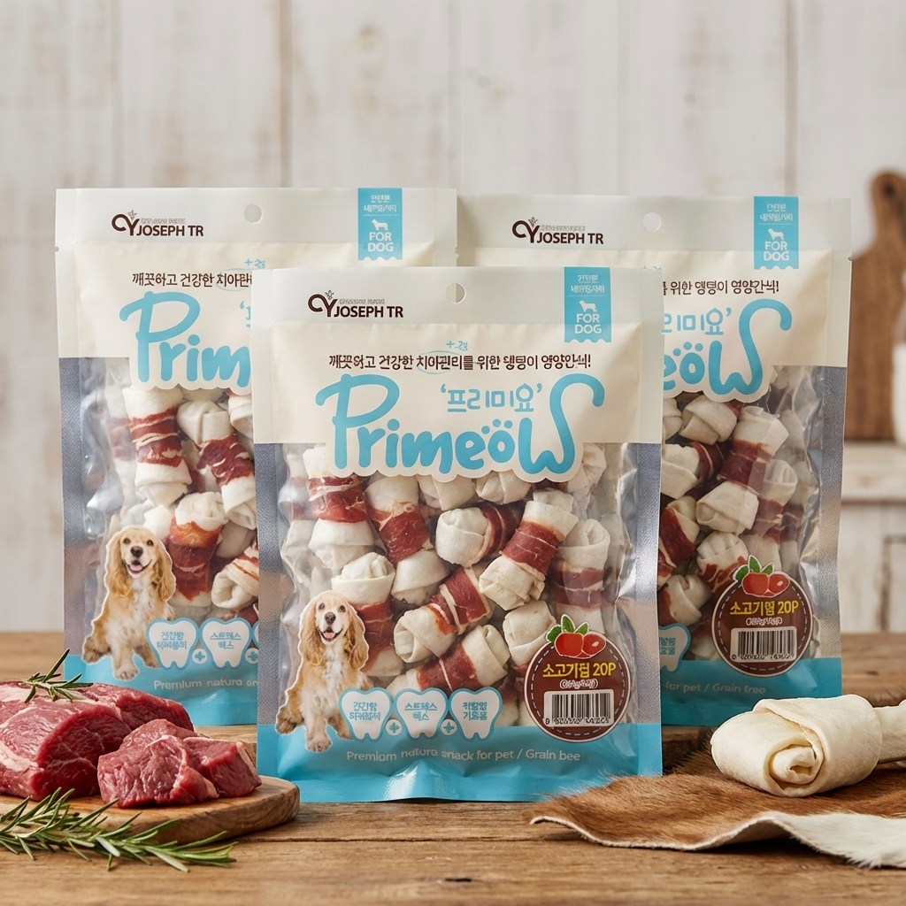 프리미요 강아지 딩고껌 7cm 20p 중소형견 전용 덴탈껌, 소고기, 240g, 3개 21,900원