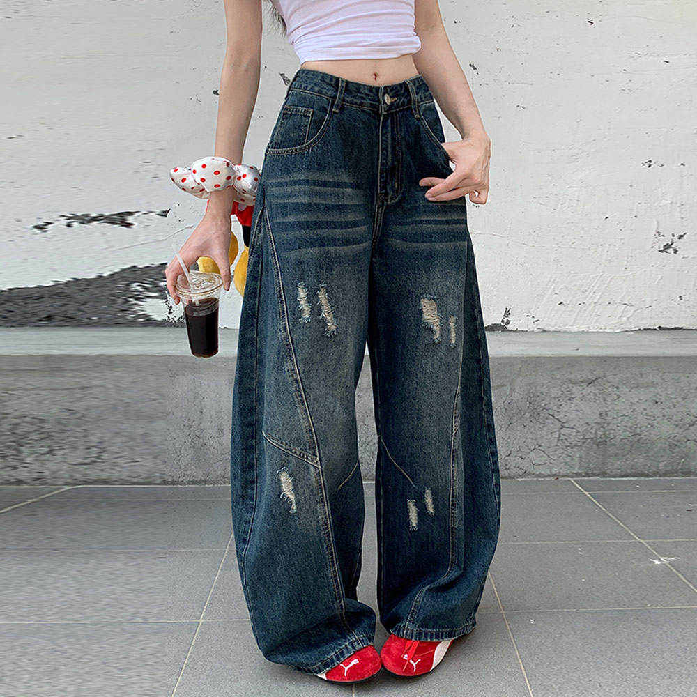 대박난박양 데미지 벌룬 청바지(세일) 35,800원