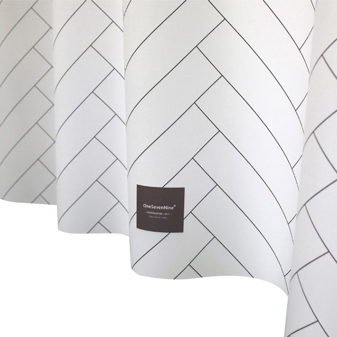 원세븐나인 모던부티크 헤링본 패브릭 샤워커튼, 혼합색상, 1개 34,560원