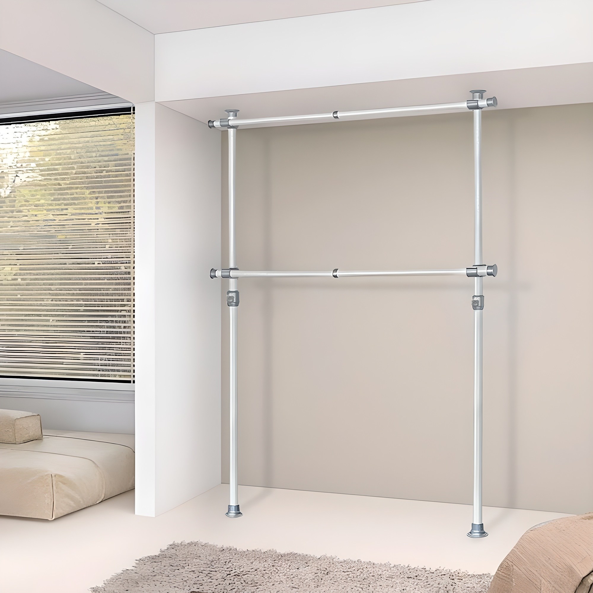 가화홈시스 38mm 튼튼한 굵은기둥 와이드가로봉 2단 B2200 30,800원