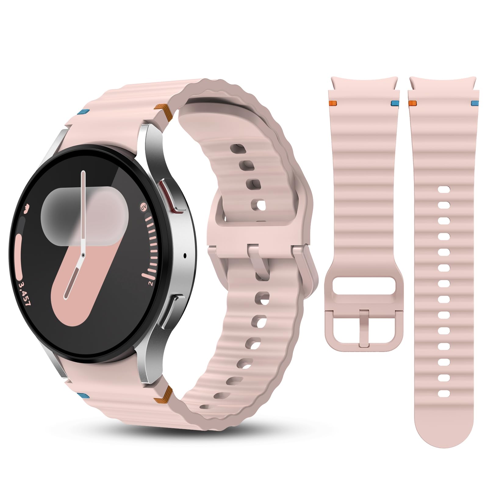 갤럭시워치 호환 실리콘 컬러풀한 스티치 스트랩 울트라/7/6/6클래식/5/5프로/4/4클래식 9,900원