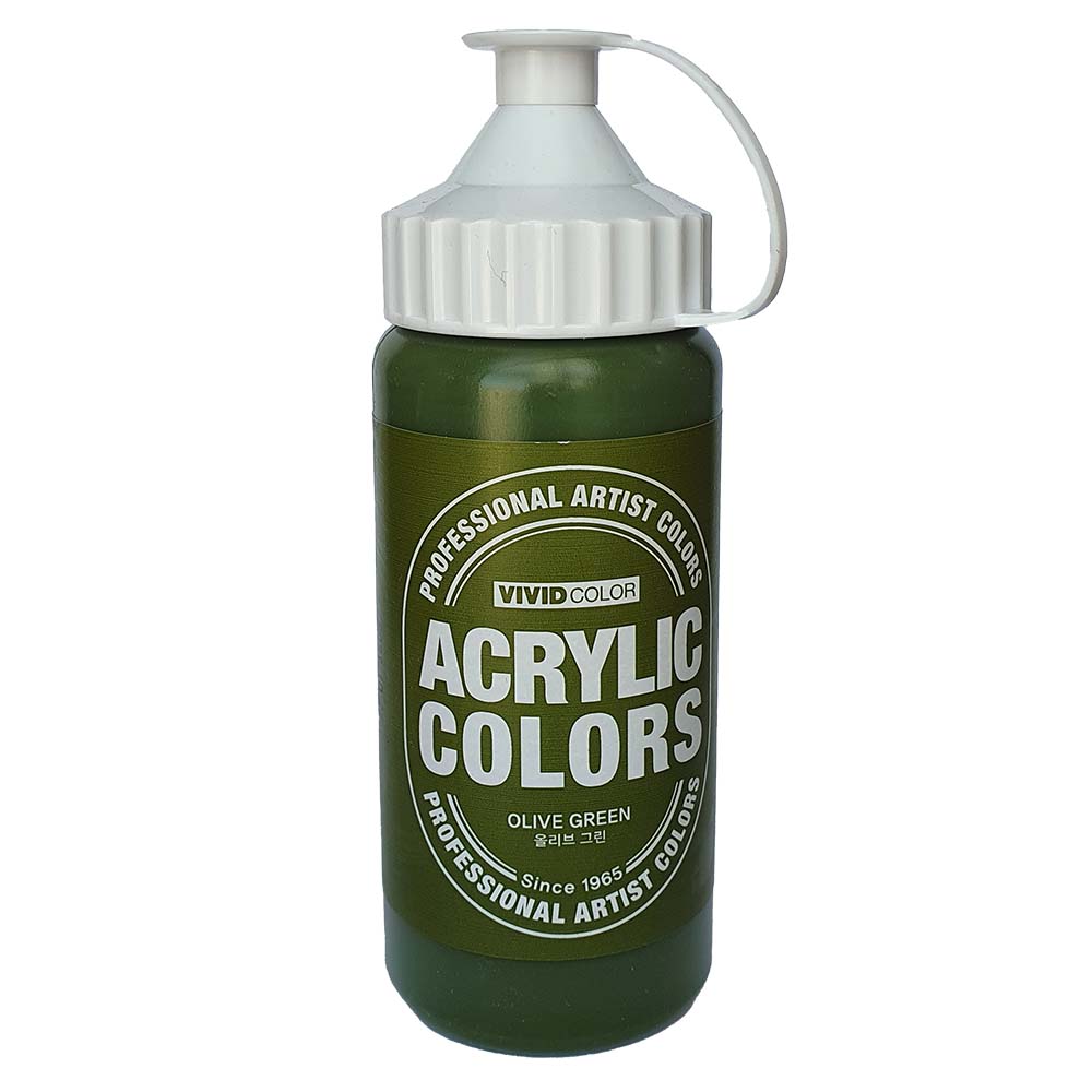 비비드아크릴물감 220ml olive green/ 대용량물감 카키색 올리브그린 낱색 화방재료 미술수업준비물 6,300원