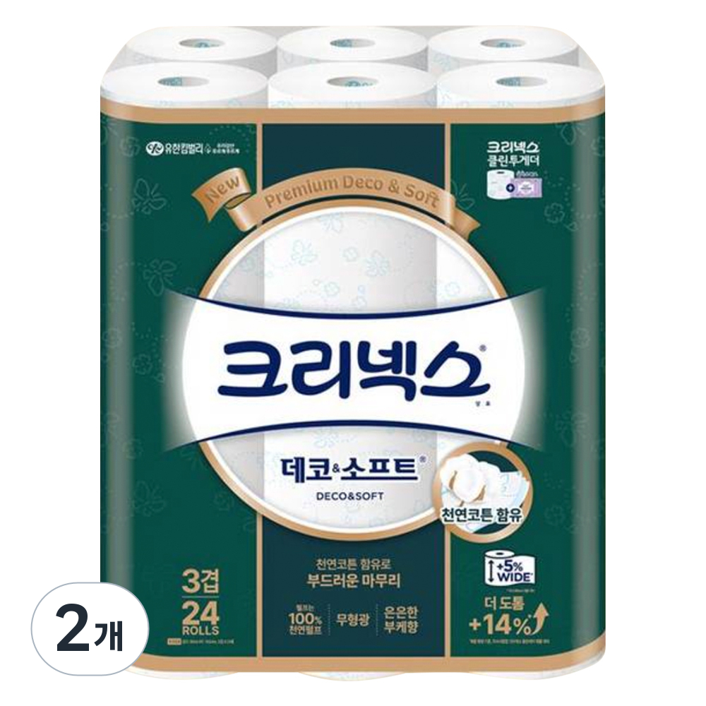 크리넥스 천연펄프 데코 소프트 3겹 화장지 33,260원
