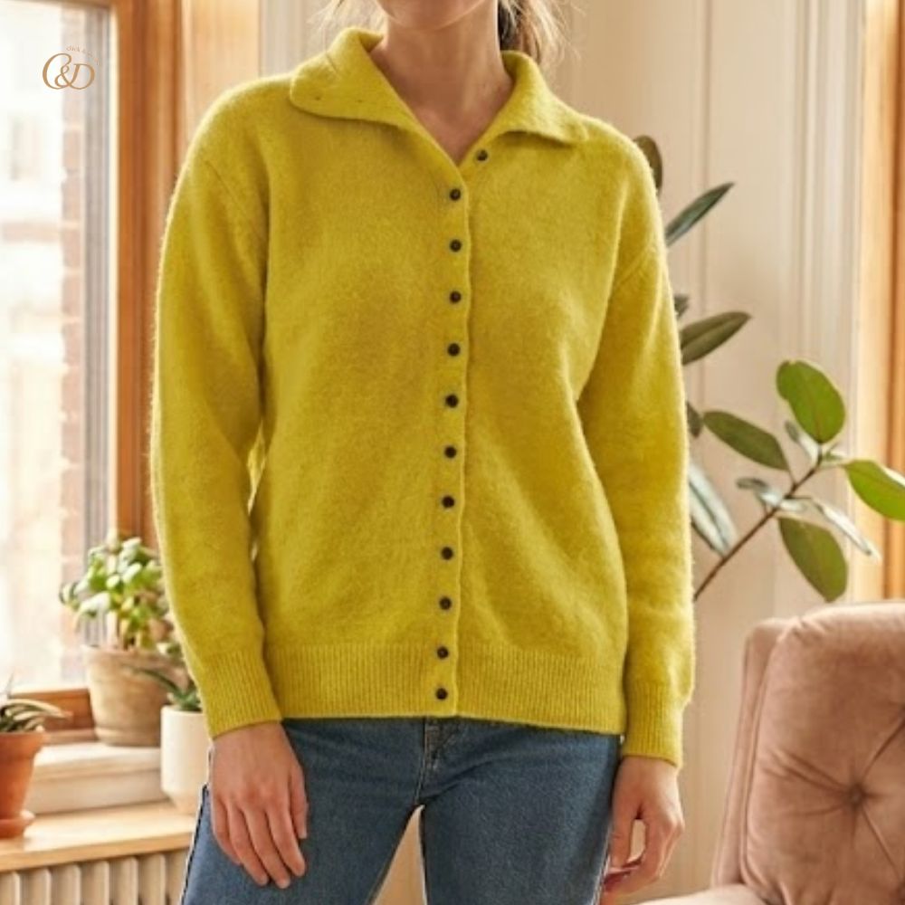 [C&D] 소프트 헤어리 카라 니트 가디건 (3color) 캐주얼 빅사이즈 겨울 48,000원