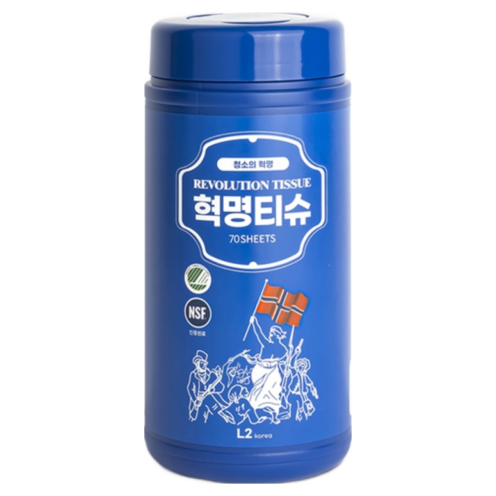 혁명티슈 데일리 아이디어 멀티클리너 세정티슈 70매 11,800원