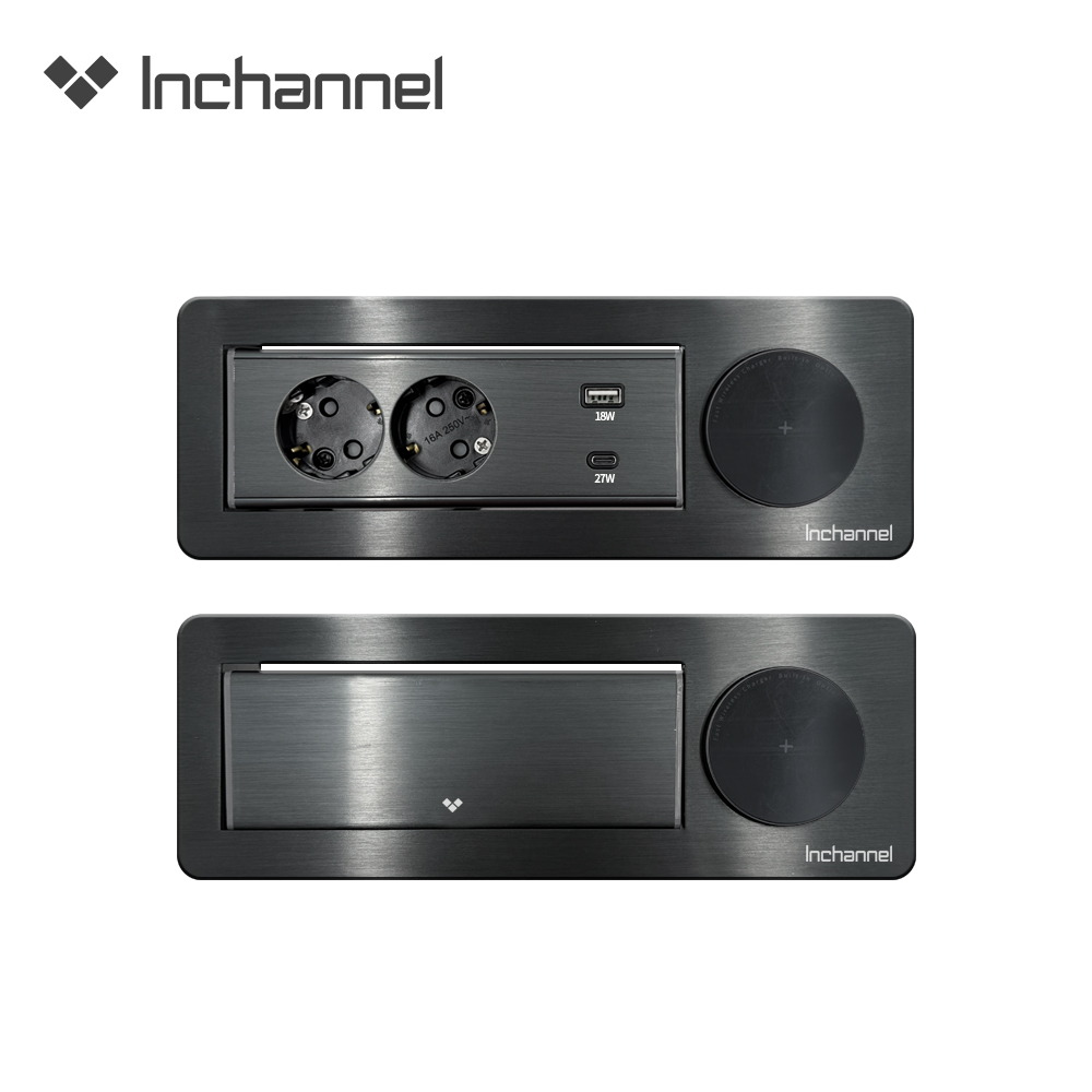 인채널 빌트인콘센트 초고속 무선충전 C타입 회전콘센트 맥세이프 플랫소재 가구매립 아일랜드 103,500원