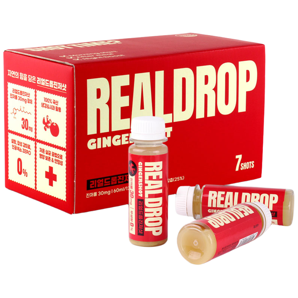 리얼드롭 진저샷 7일팩 60ml 7개입 무설탕 생강음료, 7개, 60ml 21,000원