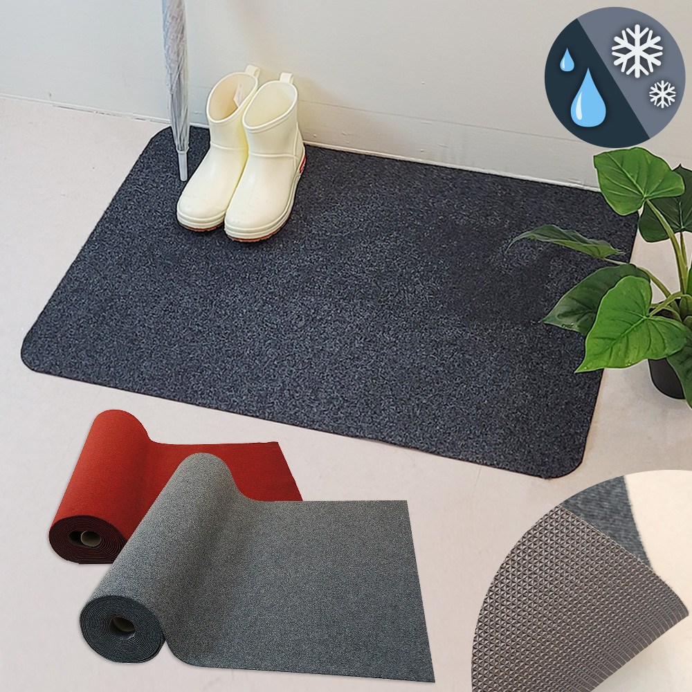 레인매트 얇은 빗물 흡수매트 비오는날 국산 다용도 현관매트(S,M,L) 큰사이즈 주문 가능, 차콜, 1개 14,000원
