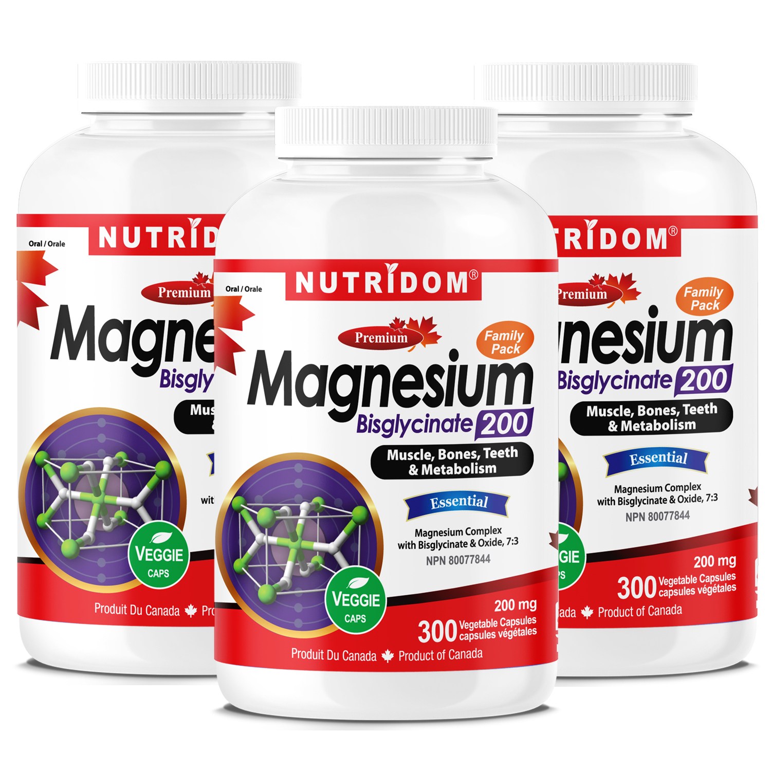 (3병,6병 특가) 뉴트리돔 프리미엄 마그네슘 비스글리시네이트 200mg 캡슐 근육 이완 뼈 치아 건강 177,000원