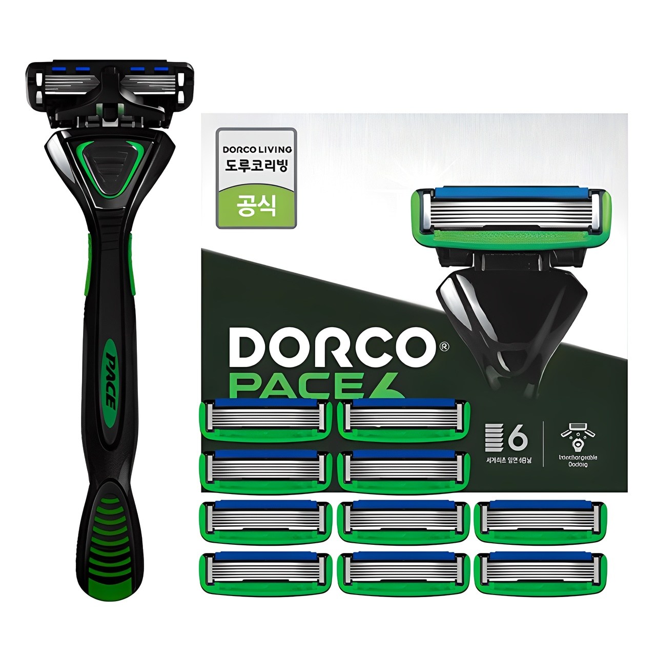 도루코 페이스 6 면도기 + 여분날 10p, 1세트 25,900원