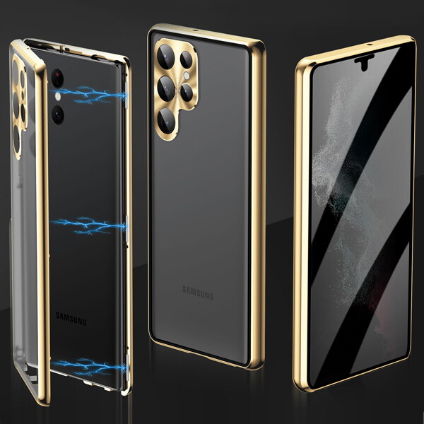 [아미크] 갤럭시S23울트라 사생활보호 풀커버 메탈컬러 마그네틱 하드 케이스 23,800원