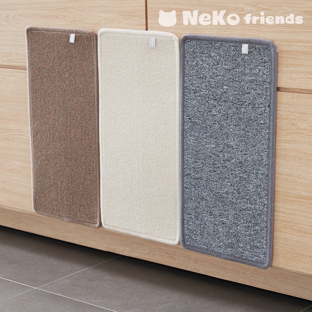 네꼬프렌즈 고양이 수직 스크래쳐 벽에 붙이는 스크래쳐 카페트 매트, 2개, 크림 18,900원