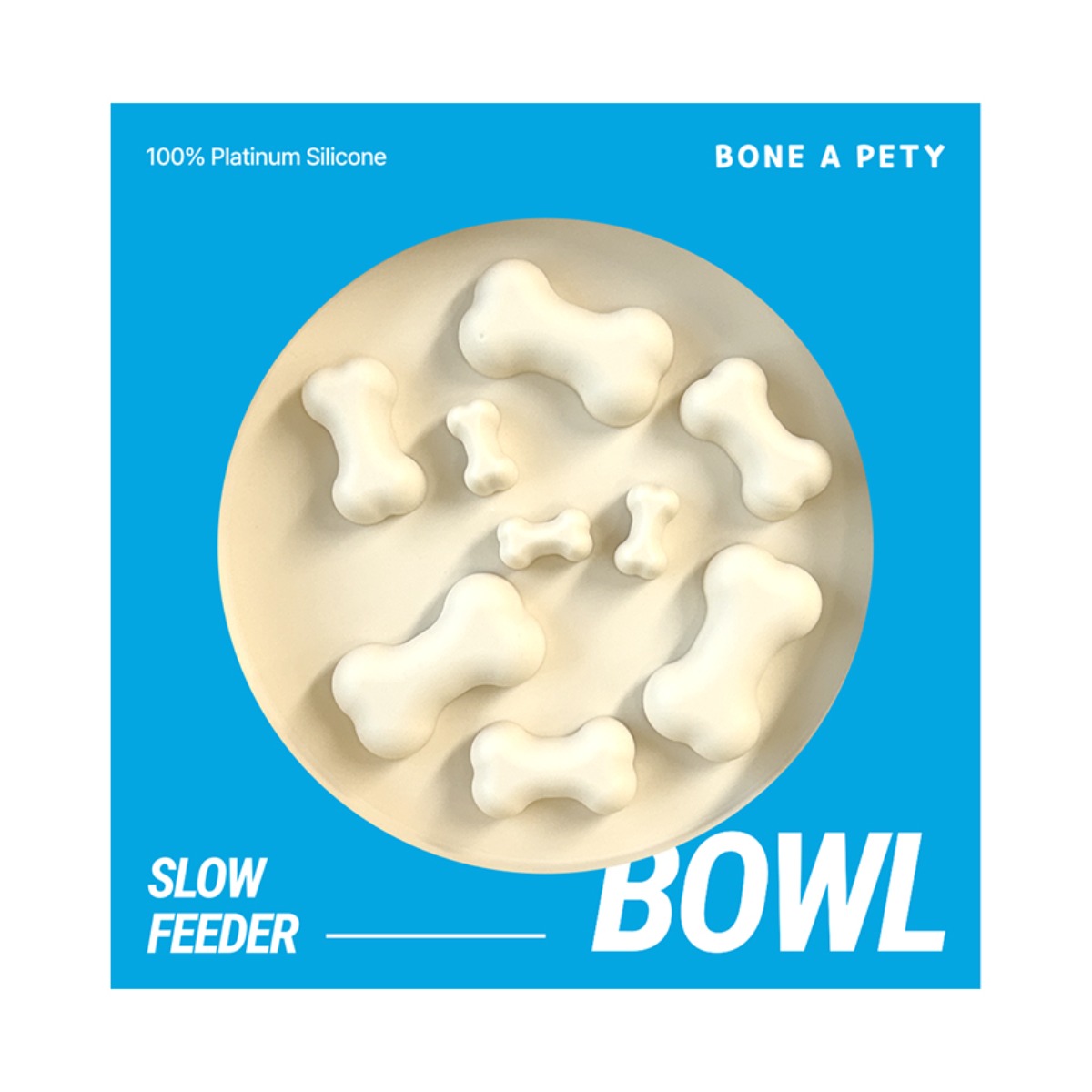 본아페티 100% 백금 실리콘 식기 강아지 고양이 급체방지용, 1개, 아이보리 29,800원