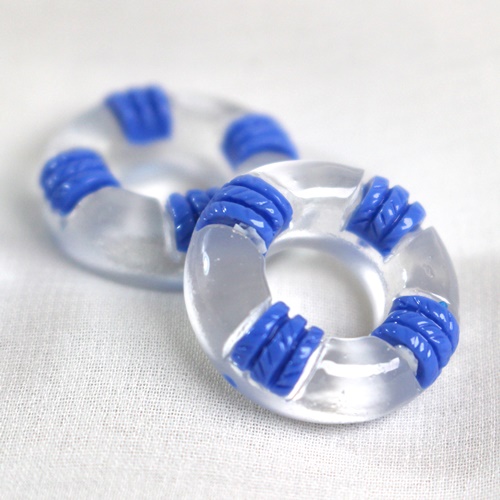 데코 장식 미니어처 파츠 액세서리 - 투명 블루 튜브 4개 1세트 1,100원