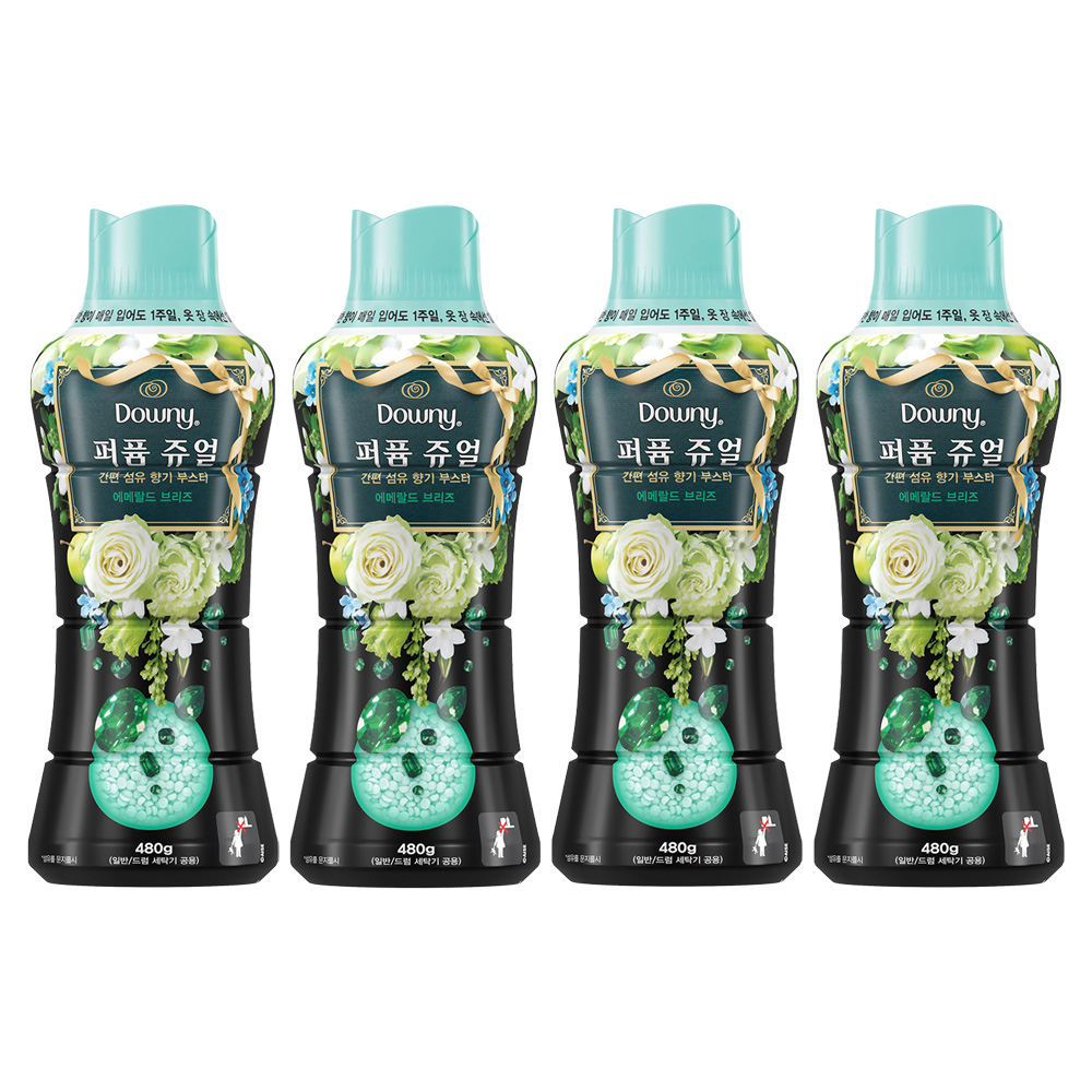 다우니 퍼퓸 쥬얼 에메랄드 브리즈 향기부스터, 480g, 4개 53,200원