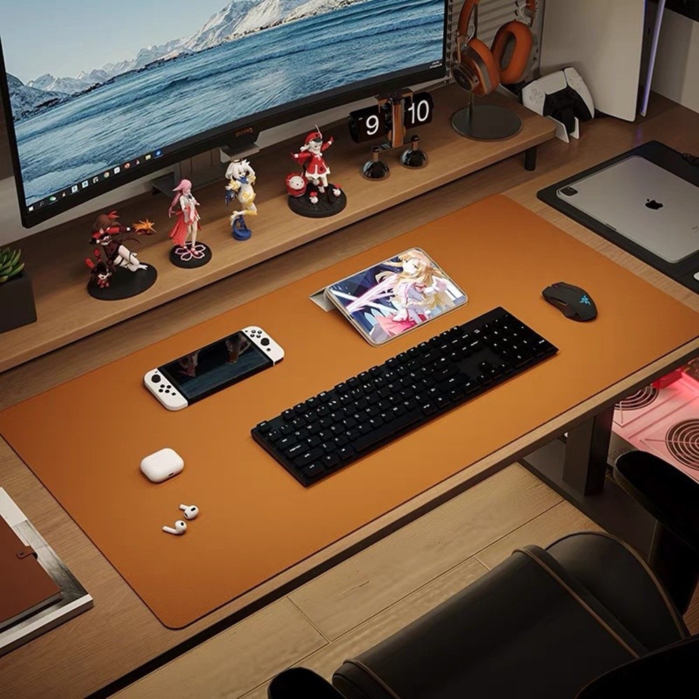 감성작가 가죽 데스크매트 사무용품 데스커 책상패드 보호 매트 덮개 방수패드 책상깔판, 라이트 브라운 12,000원