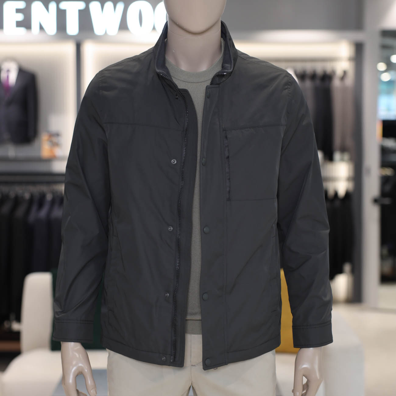 남자 간절기 점퍼 코오롱 브렌우드 봄 가을 라이너 패딩 탈부착 카키 273,000원