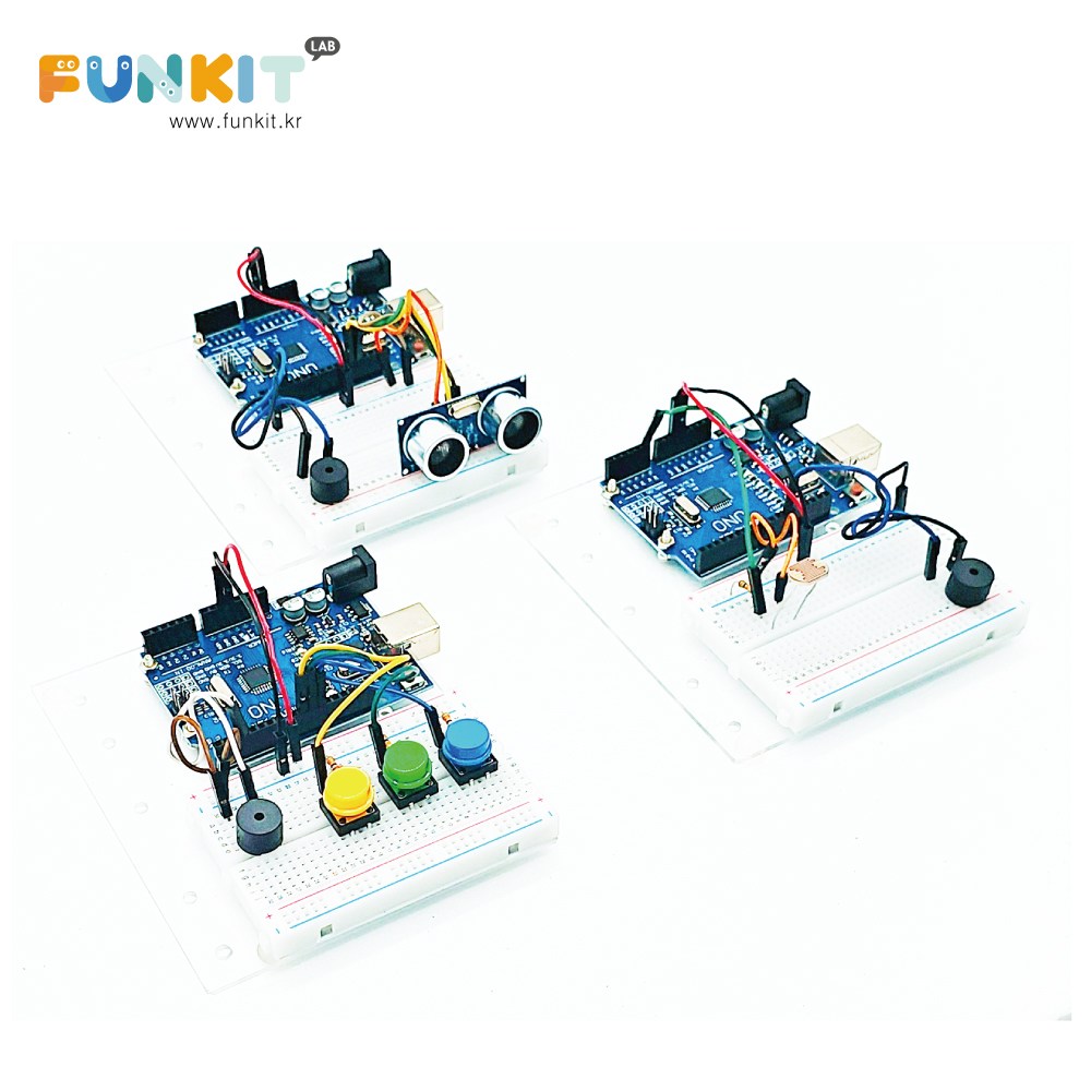 (초급학습키트) 아두이노 악기 연주기 만들기 (미니피아노, 테레민 악기) 18,000원