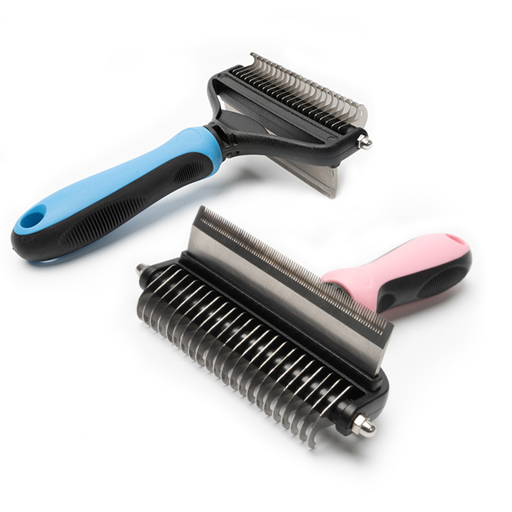 오브펫 반려동물 2in1 죽은털제거 브러쉬, 1개, 블루M 10,500원