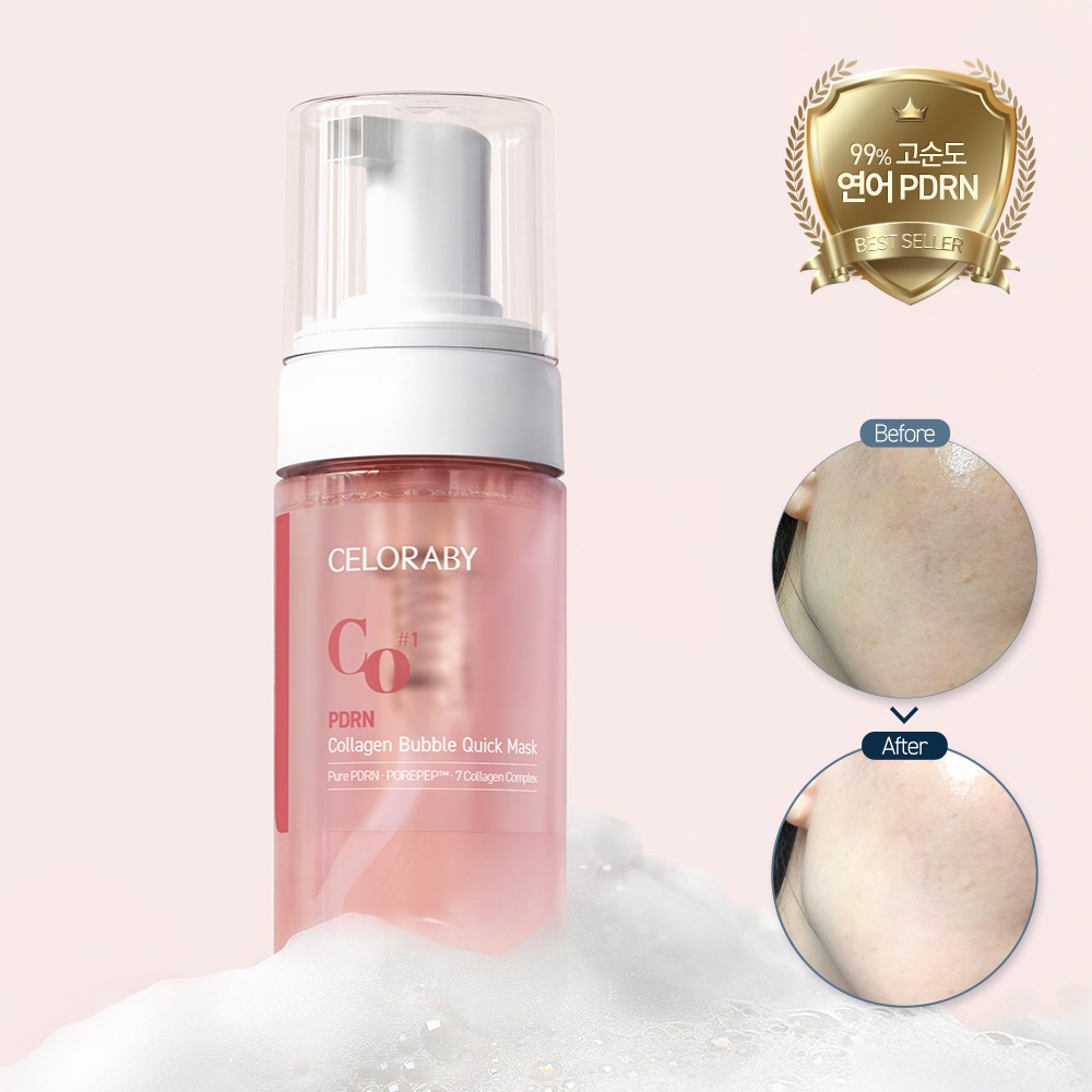 셀로라바이 15초 광채 피부 연어 PDRN 버블마스크 세럼 물광 속보습케어 콜라겐팩, 1개, 100ml 37,900원