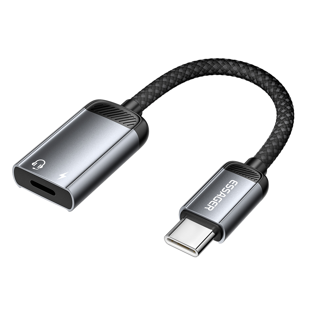 Essager 아이폰/라이트닝/8핀--C타입 충전 이어폰 변환젠더, 1개, 그레이, 15cm 24,900원