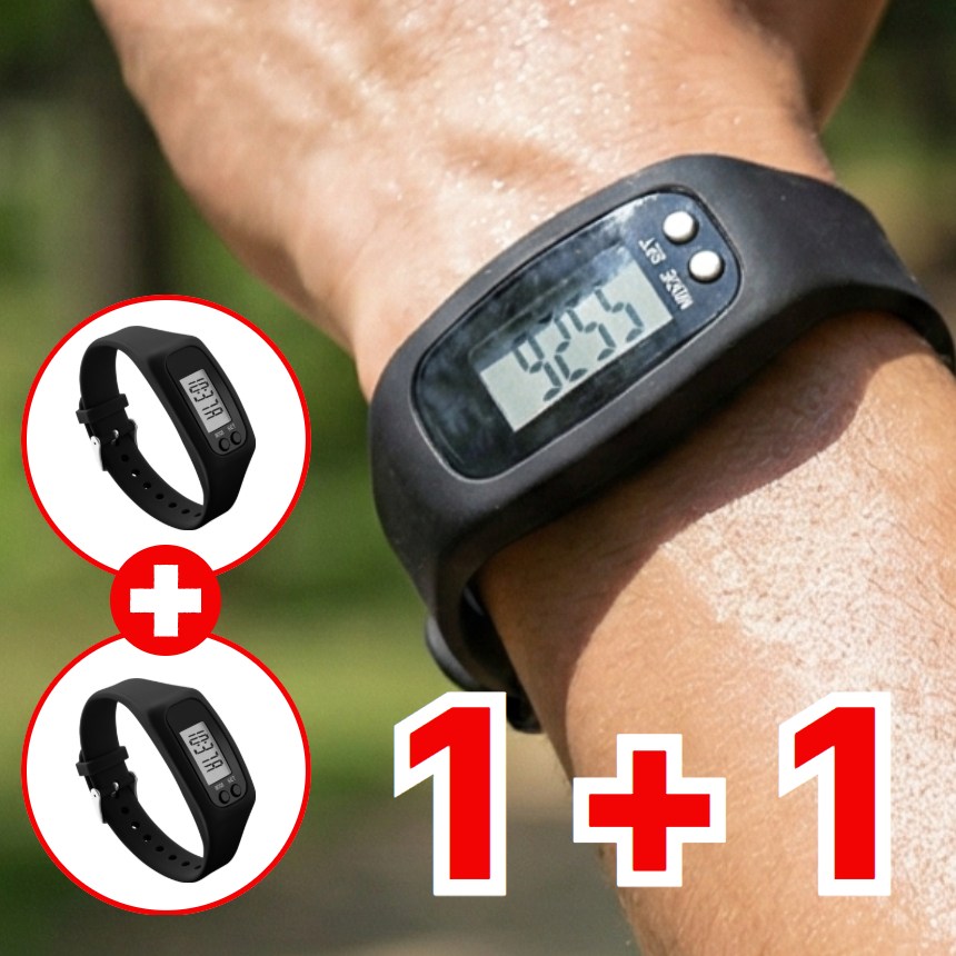 슈가라인 초경량 만보기 시계 2개입 걷기 런닝 운동 다이어트, 1세트, 블랙+블랙 11,500원