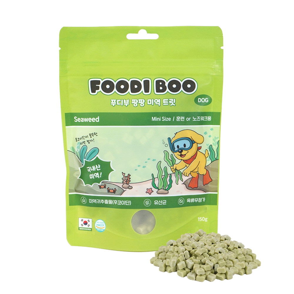 푸디부 강아지 간식 저칼로리 저알러지 노즈워크 트릿, 1개, 120g, 미역 8,900원