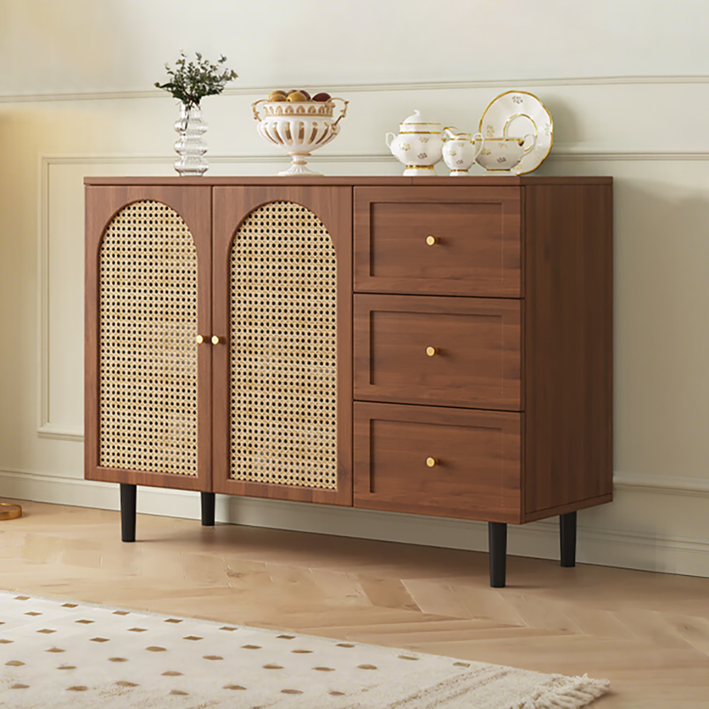 거실 북유럽 다용도 수납장 주방 예쁜그릇장 찬장 수납선반, 갈색A02 313,000원