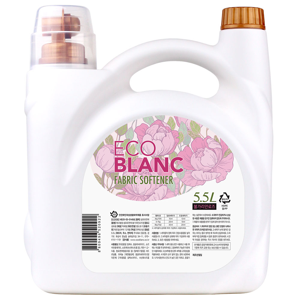 에코블랑 패밀리 퍼퓸 섬유유연제, 1개, 5.5L 22,500원