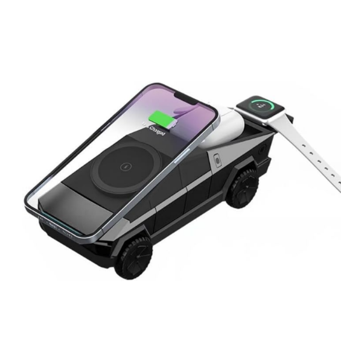 사이버트럭 3in1무선 맥세이프 고속충전기,캘럭시 아이폰 워치 모두 충전 가능, 1개, 크레이 59,900원