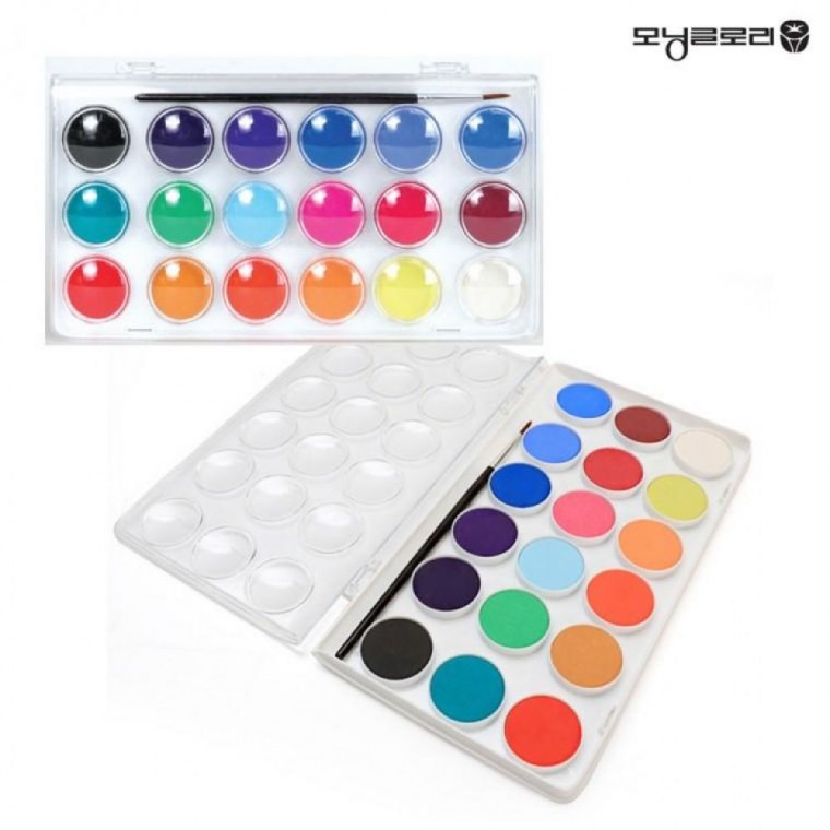 EA 모닝글로리 고형 파레트물감 18색 16,980원