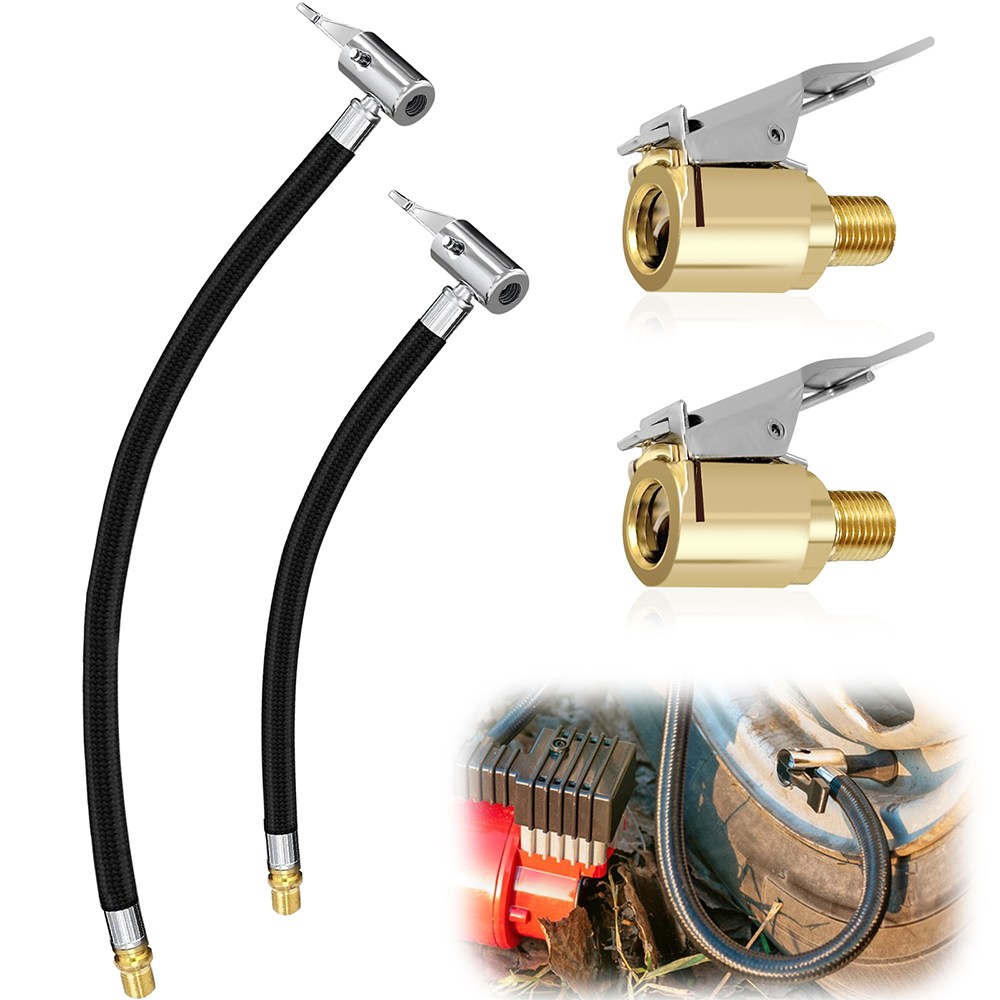 2개 타이어 인플레이터 호스, 23.5/40cm 노즐, 호스 어댑터 튜브, 타이어 펌프 호스, 인플레이터 펌프 호스, 자전거, 오토바이, 자동차 용 공기 타이어 클램프 인플레이터 12,590원